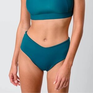 WILD ISLES Kiki Cheeky Bottoms | Teal High-Waisted Bikini Bottom